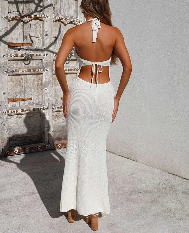 Tangle - Crochet Sheer Knitted Maxi Dress